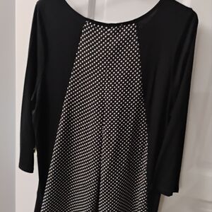 Chico's Black and White Polka Dot Blouse